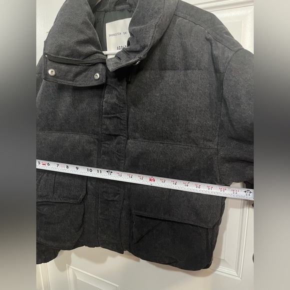 AGOLDE Relaxed 
Nova Denim Puffer In Marbled Blk (washed BIk) Puffer Jacket XS - Picture 11 of 16